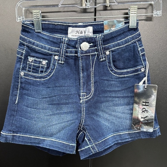 H&Y Premium embroidered/rhinestones back pockets,high rise,belt loop,stretch - Picture 2 of 8